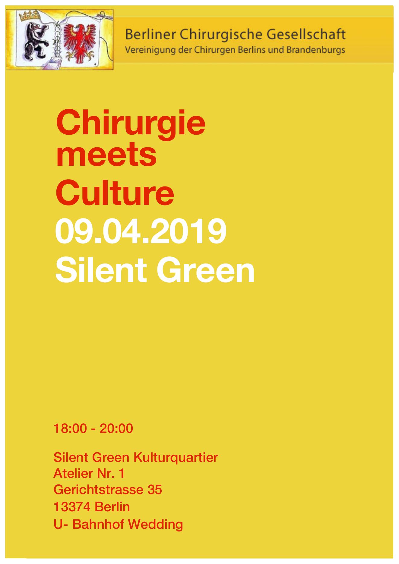 Flyer Chirurgie meets Culture im Silent Green